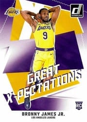2024-25 Donruss Great X-Pectations Bronny James Jr. #14 card