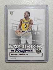 2024-25 Panini Court Kings Works in Progress Bronny James Jr. #10 card