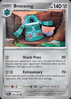 2023 Obsidian Flames Bronzong #145 card
