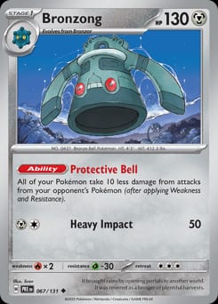 Prismatic Evolutions Bronzong #67 card