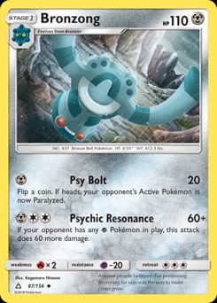 2018 Ultra Prism Bronzong #87 card