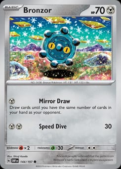 Obsidian Flames Bronzor #144 card