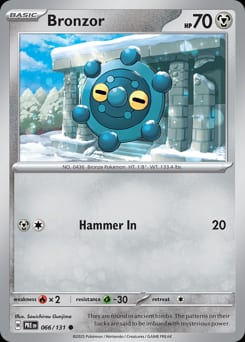 Prismatic Evolutions Bronzor #66 card