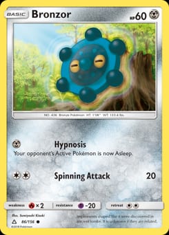 Ultra Prism Bronzor #86 card