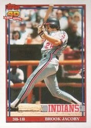 1991 Topps Base Set Brook Jacoby #47 card
