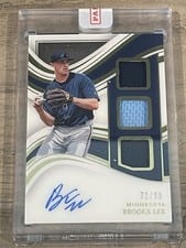 2023 Panini Immaculate Collection Prospect Triple Memorabilia Signatures Brooks Lee #PTS-BL card