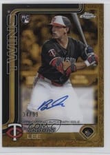 Brooks Lee 2025 Topps Gilded Collection Chrome Gold Autographs card