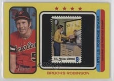 2022 Topps Heritage 1973 U.S. Postage Stamp Relics Brooks Robinson #73PS-BR card