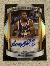 2023-24 Topps Chrome NBL All-Time Greats Autographs Refractor Bruce Bolden #ATG-BB card