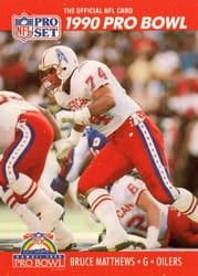 1990 Pro Set Base Set Bruce Matthews #352 card