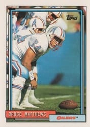 1992 Topps Base Set Bruce Matthews #239 card