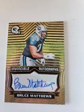 2021 Panini Chronicles Invincible Autographs Bruce Matthews #INV-BMA card