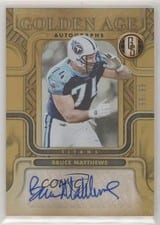 2022 Panini Gold Standard Golden Age Autographs Bruce Matthews #GAA-BMA card