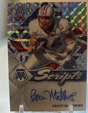 2022 Panini Mosaic Scripts Bruce Matthews #S-BM card