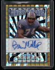 2024 Finest Finest Greats Autographs Bruce Matthews #FG-BM card