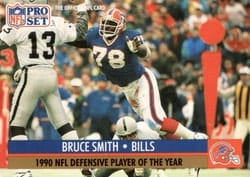 1991 Pro Set Base Set Bruce Smith #6 card