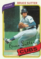1980 Topps Base Set Bruce Sutter #17 card