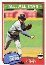 1981 Topps Base Set Bruce Sutter #590 card