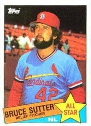 1985 Topps Base Set Bruce Sutter #722 card