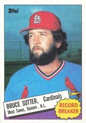 1985 Topps Base Set Bruce Sutter #9 card