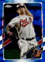 2021 Topps Chrome Update Sapphire Edition Base Set Bruce Zimmermann #US24 card