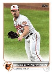2022 Topps Base Set Bruce Zimmermann #157 card