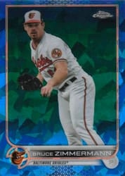 2022 Topps Chrome Sapphire Edition Base Set Bruce Zimmermann #157 card
