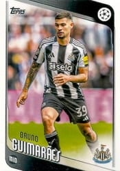 2025-26 Topps UEFA Club Competitions Base Set Bruno Guimarães #117 card