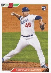2020 Bowman Heritage Base Set Brusdar Graterol #89 card