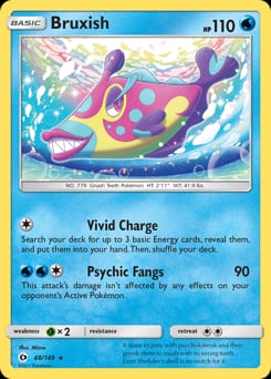 Sun & Moon Bruxish #48 card