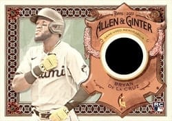 2022 Topps Allen & Ginter Relics (Pattern A) Bryan De La Cruz #AGRA-BDLC card