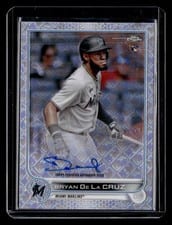 2022 Topps Chrome Logofractor Edition Autographs Bryan De La Cruz #CA-BD card