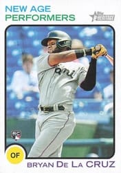 2022 Topps Heritage New Age Performers Bryan De La Cruz #NAP-14 card