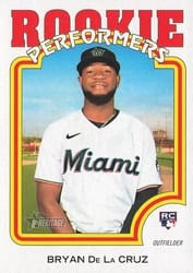 2022 Topps Heritage Rookie Performers Bryan De La Cruz #RP-11 card