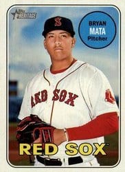 2018 Topps Heritage Minor League Base Set Bryan Mata #63 card