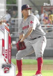 2020 Topps Pro Debut Base Set Bryan Mata #PD-183 card