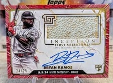 2024 Topps Inception MLB First Milestones Autographed Relic Bryan Ramos #FMAR-BR card