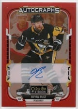 2025-26 O-Pee-Chee Platinum Red Rainbow Autos Bryan Rust #RA-BR card