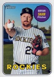 2018 Topps Heritage Base Set Bryan Shaw #571 card