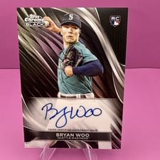 2024 Topps Chrome Black Autographs Bryan Woo #CBA-BW card