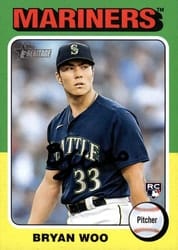 2024 Topps Heritage Base Set Bryan Woo #245b card