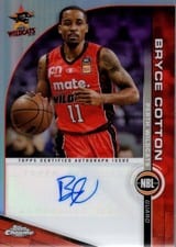 2023-24 Topps Chrome NBL NBL Autographs Bryce Cotton #A-BC card