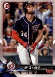 2018 Bowman Base Set Bryce Harper #69 card