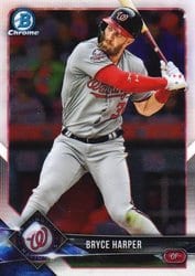 2018 Bowman Chrome Base Set Bryce Harper #84 card