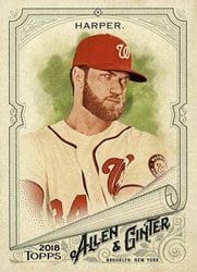 2018 Topps Allen & Ginter Base Set Bryce Harper #250 card