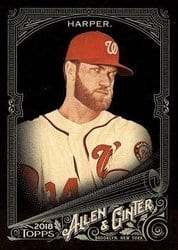 2018 Topps Allen & Ginter X Base Set Bryce Harper #250 card