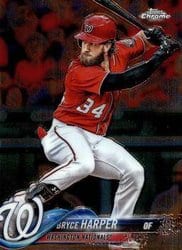 2018 Topps Chrome Base Set Bryce Harper #139 card