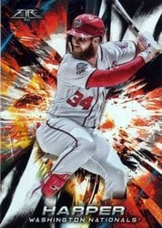 2018 Topps Fire Base Set Bryce Harper #53 card