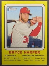 2018 Topps Heritage 1969 Collector Cards Bryce Harper #BH card