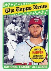 2018 Topps Heritage Base Set Bryce Harper #52 card